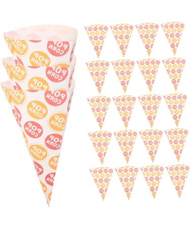 MAGICLULU 100 Pcs Popcorn Bag Paper Bags Goodie Bag Treats for Candy Party Cone Bags Paper Cones Clear Packing Bags Wedding Cone Bags Christmas Cone Bags Marshmallows Child Snack Mini - Buy Online on GoSupps.com
