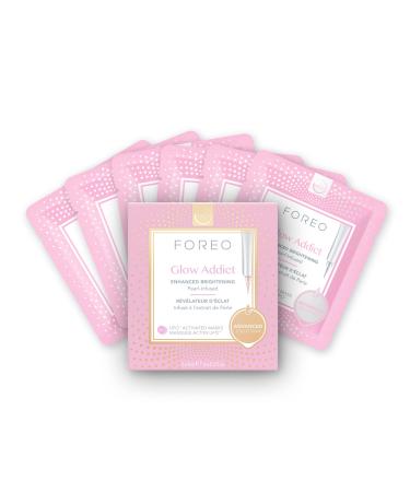 FOREO 6 Piece Ufo,Activated Mask, Glow Addict, 1 Count