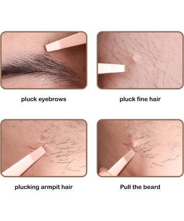 Depoza Handmade Rose Gold Slant Tweezers | Professional Stainless Steel for Precise Eyebrow Hair Removal - Buy Online on GoSupps.com