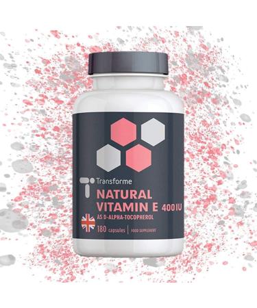 Transforme Vitamin E 400iu Softgels - 180ct Natural D-Alpha Tocopherol for Higher Absorption - 6 Month Supply - Buy Online on GoSupps.com