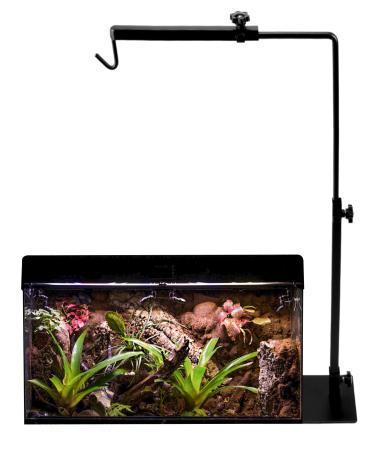 QWORK Reptile Lamp Stand Adjustable 12-25 Inch Metal Heat Lamp Holder Hanger for Amphibians Snake Lizard Turtle Spider Terrarium Fish Aquarium - Buy Online on GoSupps.com