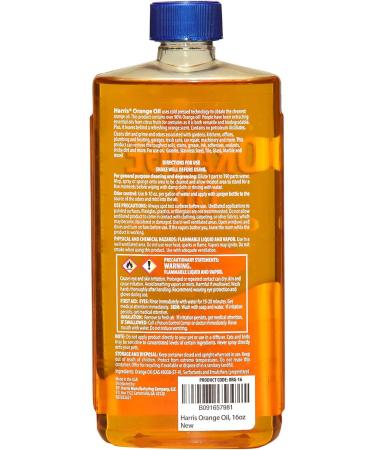 Buy HARRIS Orange Oil 16 Fl Oz Pure Natural Cleaner for Home & Garden | International Shipping Available - Buy Online on GoSupps.com
