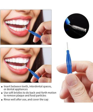 Interdental Brushes Blue - Soft Mini Toothbrushes for Effective Dental Care | Pack of 10 - Buy Online on GoSupps.com
