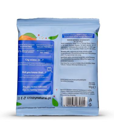  Crispy Natural Crispy Natural Apple Mango Juice 24 x 18g - Natural dried snack without added sugar and gluten. - Buy Online on GoSupps.com