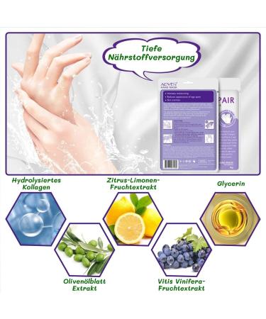 Buy P-Beauty Lavender Hand Mask - 3 Pairs Moisture Gloves Collagen & Vitamin Rich for Cracked Dry Hands | Anti-Aging Peeling Mask & Hand Cream - International Shipping! - Buy Online on GoSupps.com