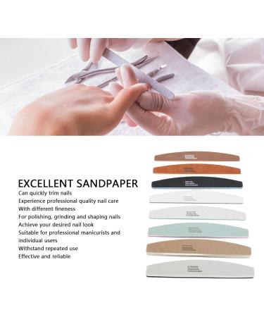 Half Moon Acrylic Nail Files Shapes Different Fineness Manicure Tool Polishing Nail File Set 8 Pieces Comfortable Grip for Manicurists - Buy Online on GoSupps.com