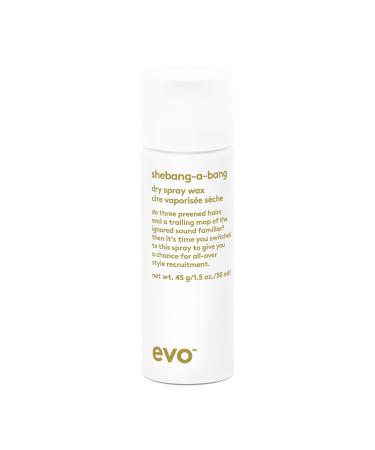 EVO Shebang-a-bang Dry Spray Wax - Provides Texture  Flexible Hold and Matte Finish - Styling Hair Spray Wax For All Hair Types  Wet or Dry Hair 1.50 Fl Oz (Pack of 1)