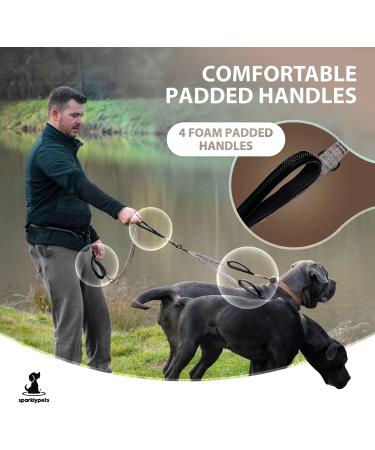 2-in-1 Jogging Line & Leash for Dogs | Dual Handle Dog Leash & Belly Belt for Large/Medium Dogs | Perfect for Walking Jogging & Hiking - Buy Online on GoSupps.com