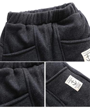 Mud Kingdom Little Boys Fleece Pants | Warm Winter 7-8 Years | Light Gray - Buy Online on GoSupps.com
