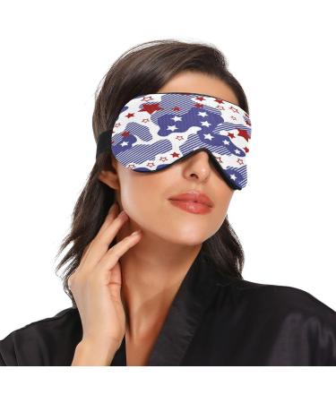 Buy Sleep Mask Light Blocking Red & Blue Stars - Soft Adjustable Eye Cover for Men & Women | Perfect for Sleep Travel & Naps - Buy Online on GoSupps.com