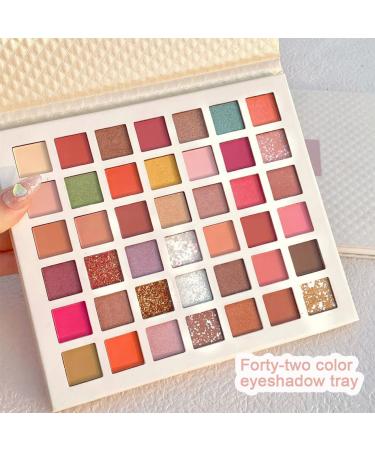 KAIQIKAIXI 42 Colors Eye Shadow Palette | Neon Matte & Shimmer Makeup | Vibrant Pigmented Eye Cosmetics for Stunning Looks - Buy Online on GoSupps.com