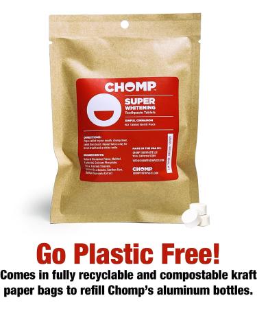 Chomp Toothpaste Tablets Refill - Cinnamon Single Pack - Buy Online on GoSupps.com