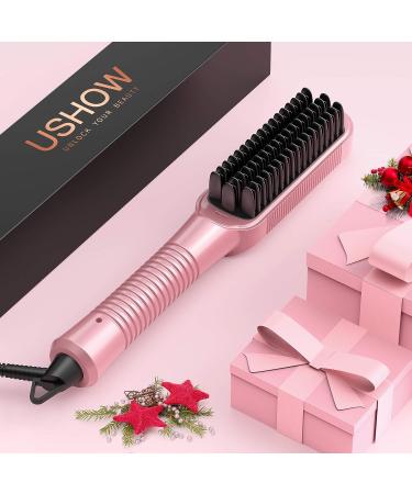 Professional Ceramic Ionic Hair Straightener Brush - Anti-Scald Fast-Heat for Home, Travel & Salon - Buy Online on GoSupps.com