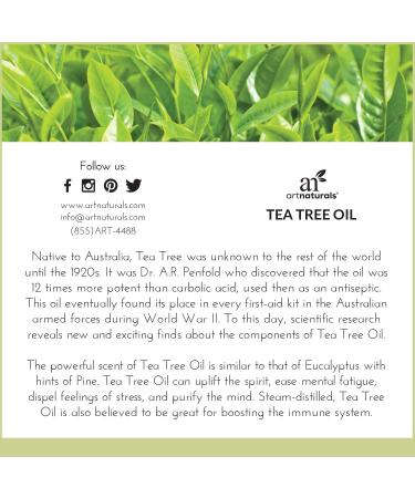 Artnaturals Tea Tree Oil 0.5 fl oz (15 ml) - Natural Skincare & Acne Solution - Buy Online on GoSupps.com