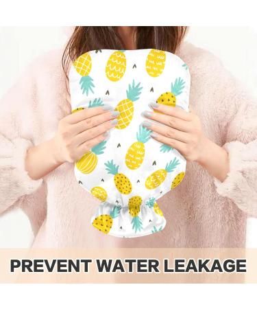 Pineapple Heart Hot Water Bottle with Cover - 1L BPA Free Small Hot Water Bag for Pain Relief & Cramps | Buy Internationally - Buy Online on GoSupps.com