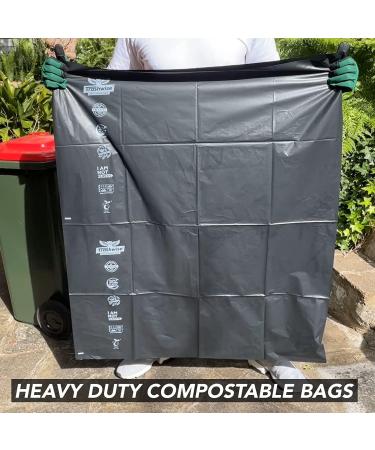 TRASHWISE 42 Gallon 100% Compostable Trash Bags Heavy Duty 3mils - Large Contractor Bags - Eco-Friendly Garbage Bags - Certified OK to Compost - 12 Count - Buy Online on GoSupps.com