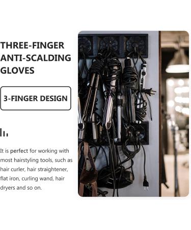 Healifty 2Pcs Curling Iron Gloves Professional Curling Hair Protectant Gloves Blocking Flat Iron Curling Wand Mittens for Home Barber Store - Buy Online on GoSupps.com