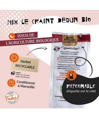 Dried Fruit FADAS - Mix Le Craint D gun Bio 145 g - Cashews Almonds Hazelnuts & Raisins - Aperitif & Snacking Mix - Buy Online on GoSupps.com