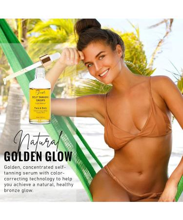 Self Tanning Drops - Gradual Tan for Face & Body | Cruelty-Free Medium Color | Add to Moisturizer - 1.69 Fl Oz - Buy Online on GoSupps.com