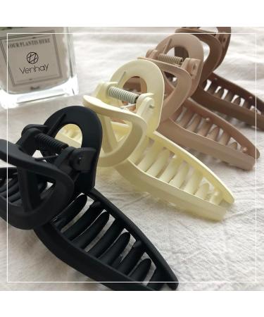 Venhay 4.3 Inch Hair Claw Clips - No Slip Matte Jaw Butterfly Clips for Women and Girls - 4 Pack - Buy Online on GoSupps.com