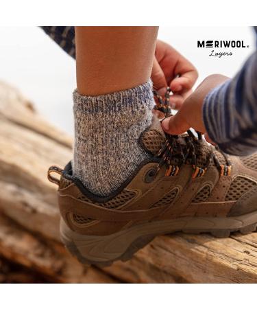 MERIWOOL Kids Merino Wool Hiking Socks - 3 Pack Blue Medium - Buy Online on GoSupps.com