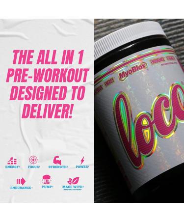 LOCO Pre-Workout Nitric Oxide Booster - Enhance Muscle Pumps & Vascularity | Natural Caffeine Energy & Focus | Lime Sherbet Flavor - Buy Online on GoSupps.com