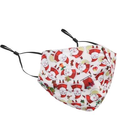 Deholifer 5-Piece Christmas Fabric Face Mask Set for Adults | Washable Cotton Mouth & Nose Protection | Adjustable & Luminescent Design - Buy Online on GoSupps.com