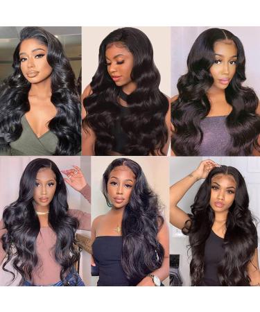 Body Wave Human Hair Lace Closure Wig 14 Inch - 150% Density - Natural Black Color - Buy Online on GoSupps.com