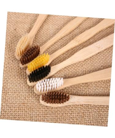 Minkissy 10-Piece Bamboo Travel Toothbrush Set - Eco-Friendly Disposable Toothbrushes for Hotel & Travel Hygiene Accessories - Buy Online on GoSupps.com