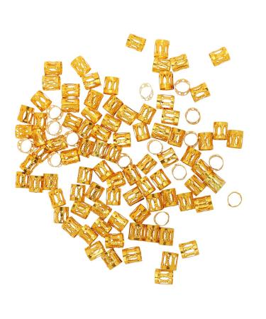 Phenovo 100pcs Microring Beads for Hair Extensions - Gold Braiding Beads - One Size - International Shipping Available - Buy Online on GoSupps.com