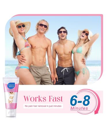 Intimate Hair Removal Cream for Women and Men - Effective & Painless Depilatory Cream for Private Areas, Bikini, Body, Legs, Underarms - All Skin Types - 60g - Buy Online on GoSupps.com