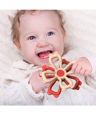 Buy Cartoon Silicone Bite Ring for Newborns - Flexible Heat-Resistant Flower Shape Teether - Ideal for Orphanages & Child Care - Buy Online on GoSupps.com