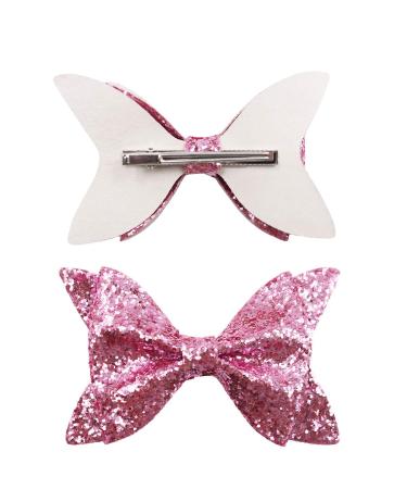 DeD 30 Pieces 4.5 Inch Glitter Hair Bows Clips for Girls - Sparkly Sequins Alligator Clips (15 Pair) - Perfect for Baby Girls, Teens, and Toddlers - Buy Online on GoSupps.com