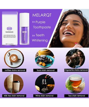 Purple Toothpaste for Teeth Whitening and Stain Removal | Sensitive Teeth Formula | Extra Whitening Gel for Yellow Stain Removal - Buy Online on GoSupps.com