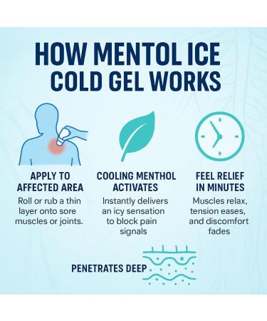 BO COSMETICS Mentol Ice Cold Gel 8 oz (3 Pack) Pain Relief Gel for Muscles & Joints Fast-Acting Analgesic for Arthritis Back Pain Cramps Sprains & Headaches Non-Greasy & Quick Absorption - Buy Online on GoSupps.com