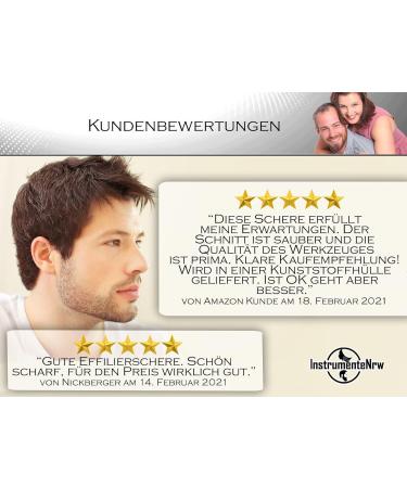 Professional Hair Scissors - Rustproof Stainless Steel Hairdressing & Effilier Scissors | 6 Inch Sharp Cutting Edge for Perfect Haircuts - Buy Online on GoSupps.com