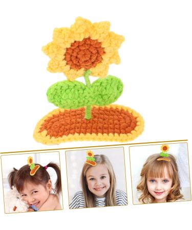 FRCOLOR Flower Clips for Women Decorative Hair Pin Sunflower Hair Clip Aesthetic Hair Accessories Boho Hair Accessories Hair Clips Cute Hair Clip Handmade Accessories Yarn Iron Child - Buy Online on GoSupps.com