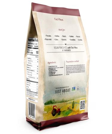 Just About Foods Oat Flour 2 lb - Vegan & Non-GMO - Buy Online on GoSupps.com