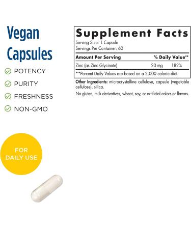 Nordic Naturals Zinc Glycinate 20 mg  60 Capsules - Buy Online on GoSupps.com