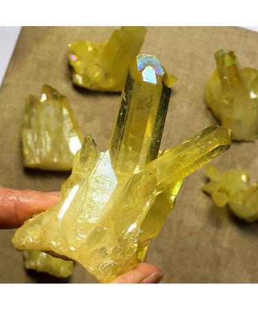 Natural Yellow Crystal Quartz Citrine Cluster Specimen Ornaments Approx 6cm Crystal Cluster 85-120g - Buy Online on GoSupps.com