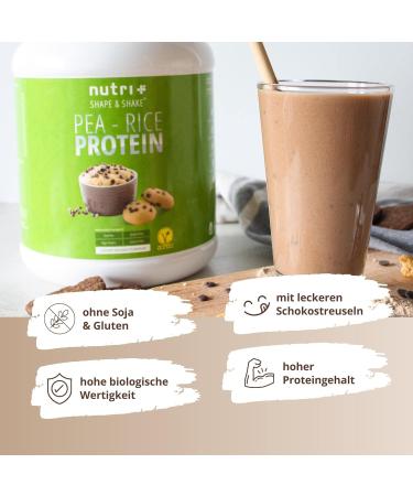 Nutri + Soy-Free Protein Powder - Vegan Pea Rice Cookie Dough 1kg | Gluten & Lactose-Free | Made in Germany | Plant-Based Protein - Buy Online on GoSupps.com