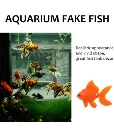 Balacoo 10 Pcs Realistic Artificial Goldfish - Floating Tropical Fish Decor for Aquariums | Mini Animal Toys - Buy Online on GoSupps.com
