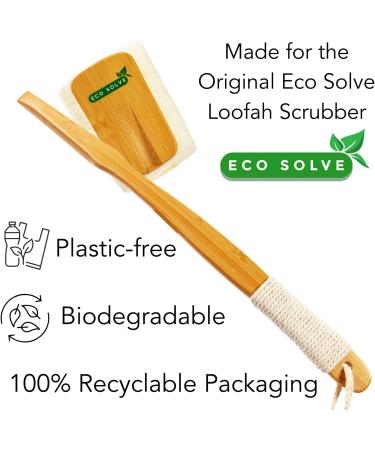 Natural Loofah Scrubber Head Refill - Bamboo Exfoliating Sponge (2 Pack) for Invigorating Shower Experience | Eco-Friendly Body Care - Buy Online on GoSupps.com