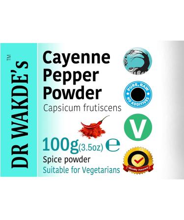 Organic 100g Cayenne Pepper Powder - Pure Raw & Dried Capsicum frutescens | Ayurvedic Herb | Vegan | Same Day Dispatch - Buy Online on GoSupps.com