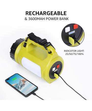 LE Rechargeable LED Camping Lantern 1000LM | 5 Light Modes | Power Bank | IPX4 Waterproof | USB Cable | Ideal for Hurricane Emergency, Hiking & Home - Buy Online on GoSupps.com