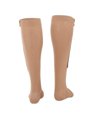 Zipper compression sock-selastic zipper compression socks1 elastic sports compression socks with an open toe area zipper Anti-slip-footed protection sleeves (XXL)