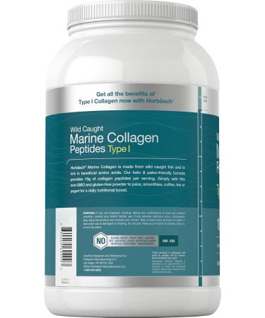 Horb ach Marine Collagen Peptides Powder 2.2 lb | for Skin Hair and Nails | Type I Hydrolyzed Fish Collagen | Unflavored | Keto Paleo Non-GMO Gluten Free Supplement - Buy Online on GoSupps.com