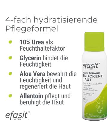 Efasit Foot Foam for Dry Skin 125ml | Intensive 10% Urea & Allantoin Moisture | Quick Absorption for Diabetic Care - Buy Online on GoSupps.com