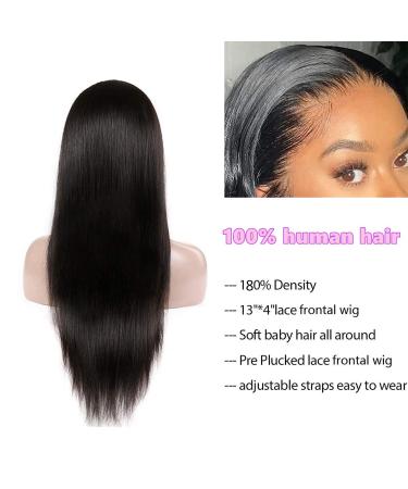 Malaysian Virgin Glueless Lace Front Wig | Straight 20 Inch | Natural Color | 180% Density | HD Transparent Lace | Pre Plucked | Human Hair with Baby Hair - Buy Online on GoSupps.com
