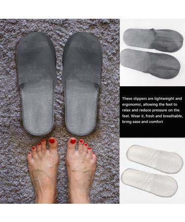 FERCAISH 20 Pairs Disposable Slippers Closed Toe Spa Slippers Non-slip Hotel Guest Slippers For Men Women Travel Home Wedding Party Use (Grey) - Buy Online on GoSupps.com